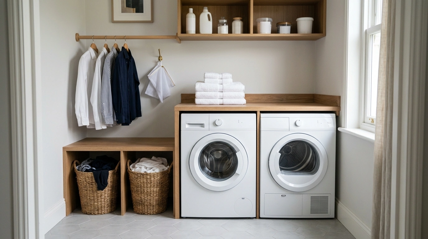 Laundry Room Workflow: Zones, Surfaces, Storage That Work
