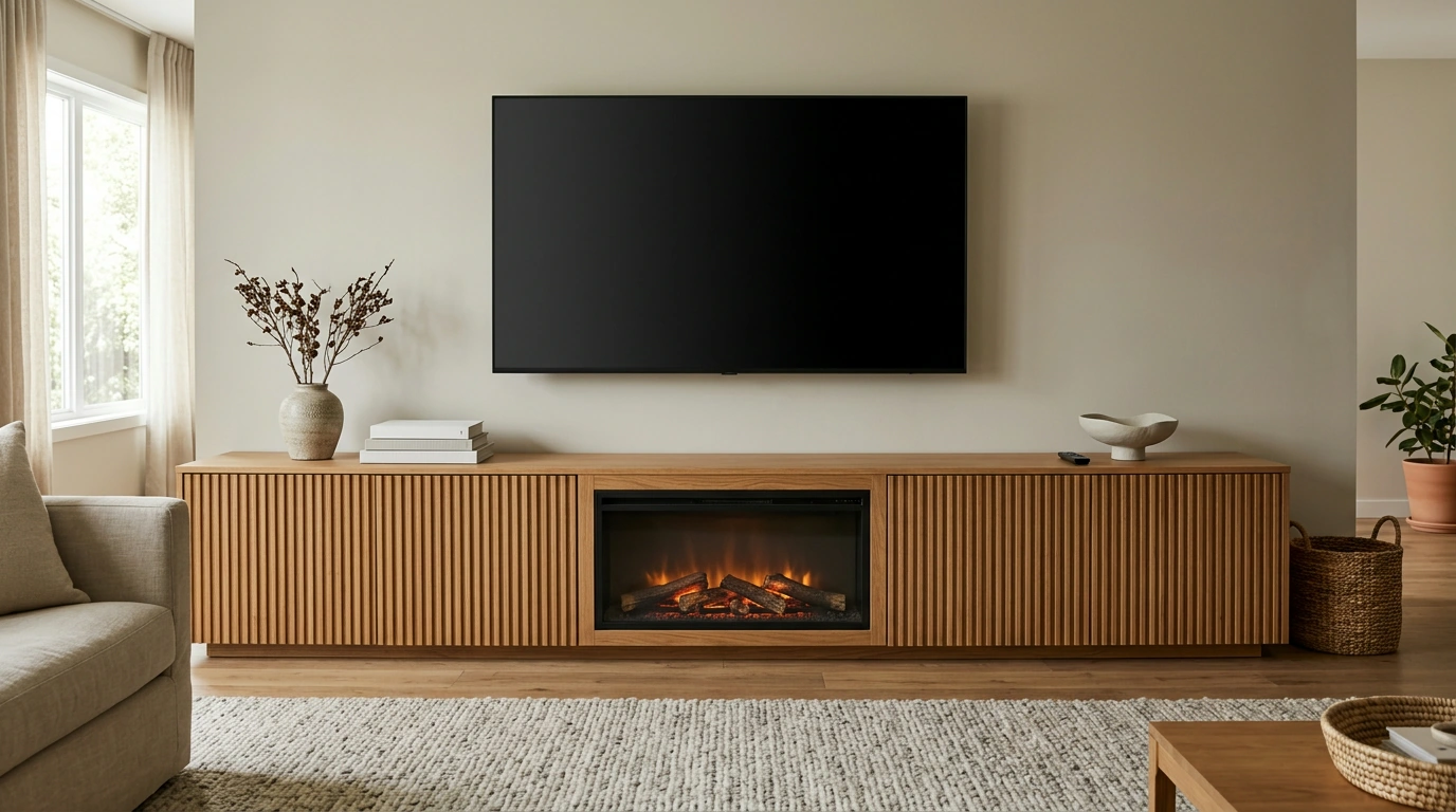 Luxury Fluted Fireplace TV Stand: Sizing, Style & Setup