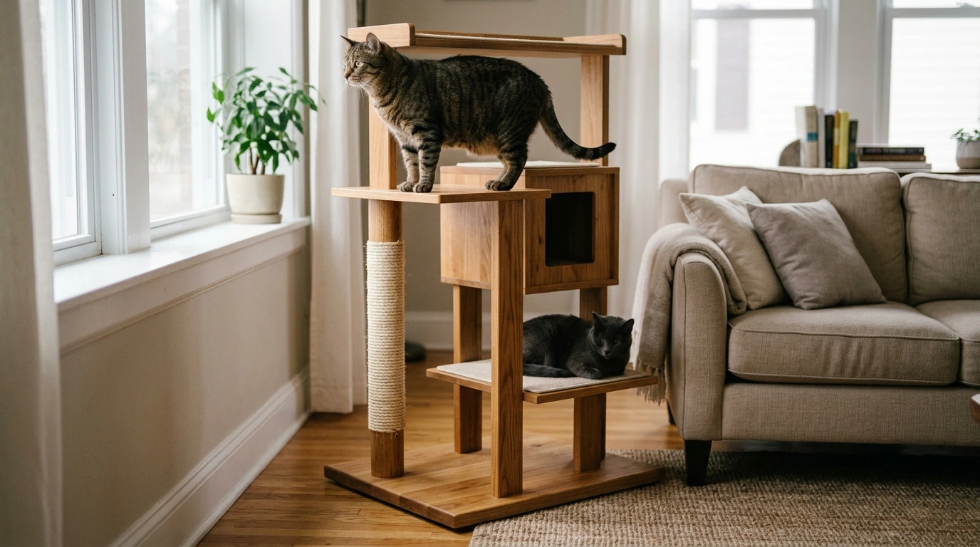 Wooden Cat Tower Stability Guide for Big, Active Cats
